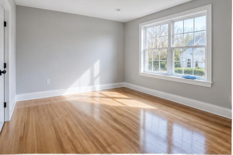Room cleaned after construction work