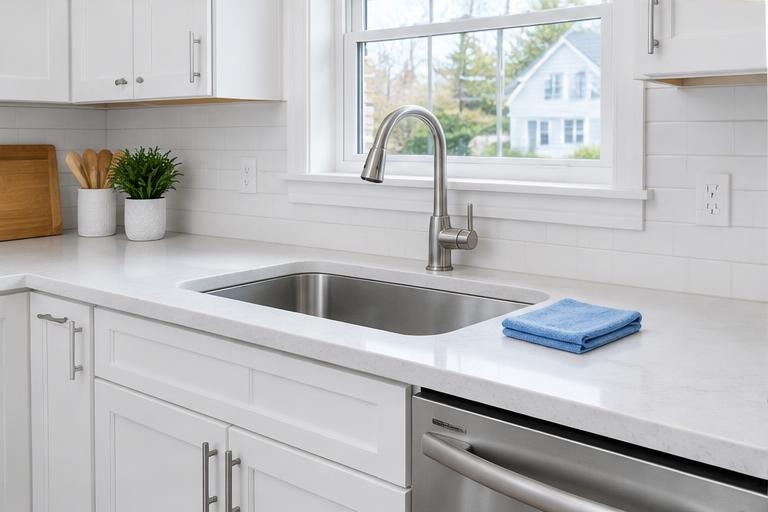Clean kitchen kept tidy with recurring cleaning
